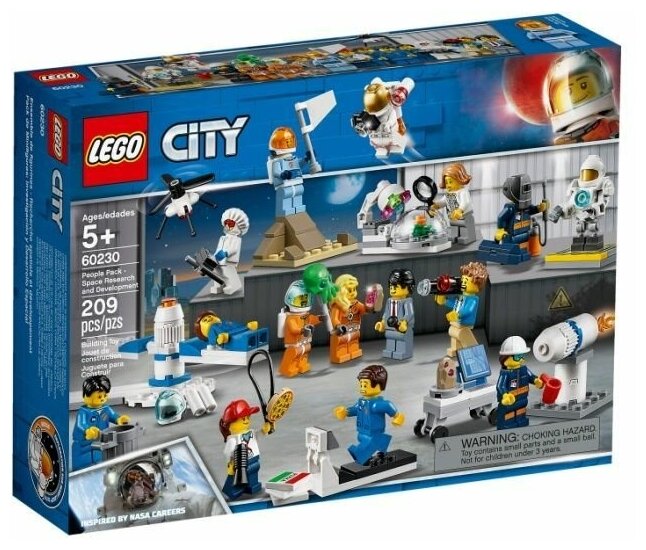 Конструктор LEGO City People pack Space research and development "Исследования космоса: Комплект минифигурок" 209 деталей / 60230