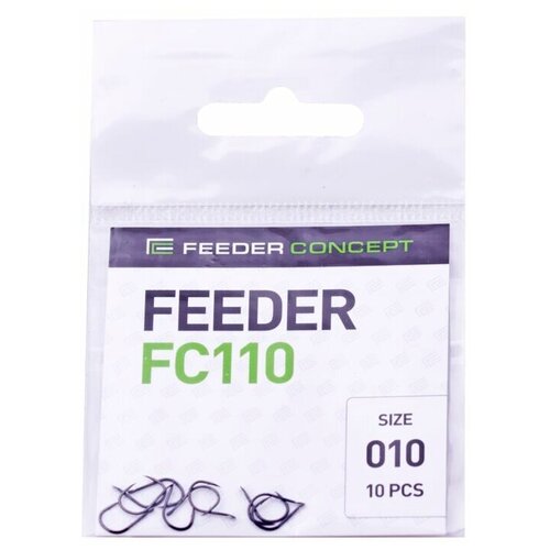 фидер brain classic feeder bcf 300mh 3 00м до 100гр Крючки Feeder Concept FEEDER FC110 №010 10шт.