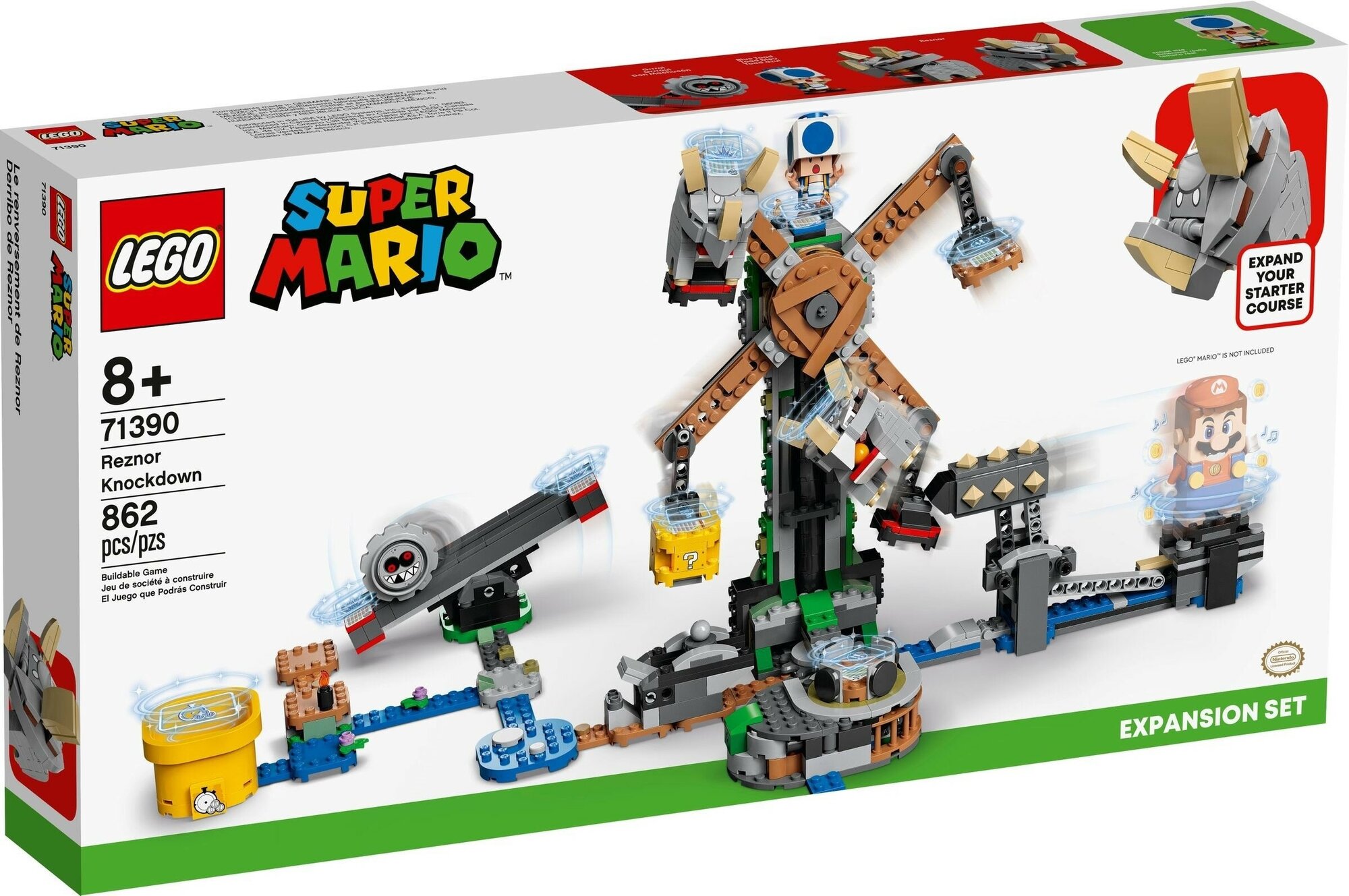 Конструктор LEGO Super Mario 71390 Дополнительный набор «Нокдаун резноров», 862 дет.