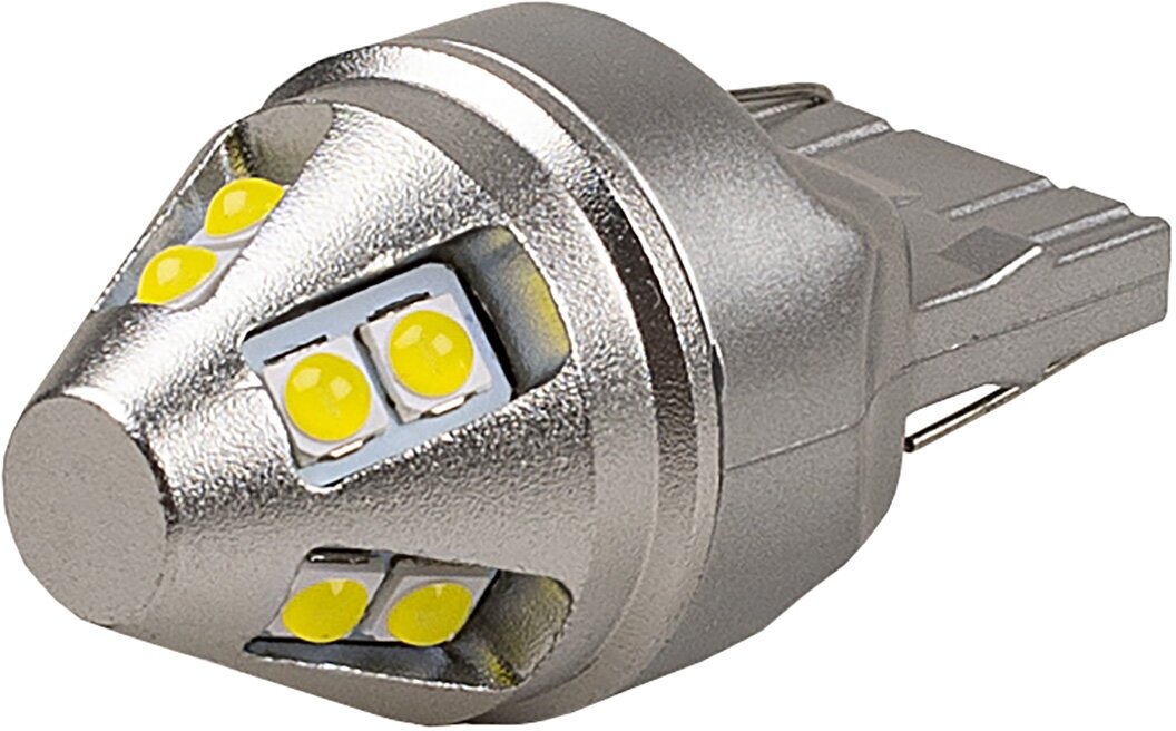 Автолампа диод T20 (W21/5W) 12-24V 10 SMD диода 1-конт биполярная Белая SKYWAY Противотуманные стопы задний ход повороты