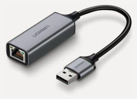 Изображение товара Адаптер UGREEN 50922 USB to RJ45 Ethernet, aluminum case, серый космос
