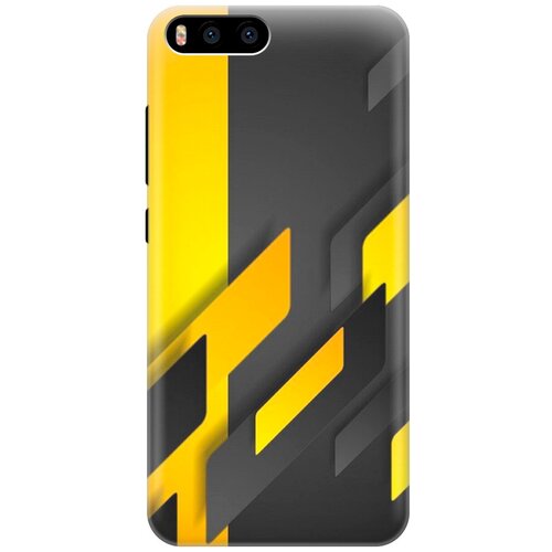 фото Силиконовый чехол на xiaomi mi 6 / сяоми ми 6 с принтом "черно-желтая абстракция gosso
