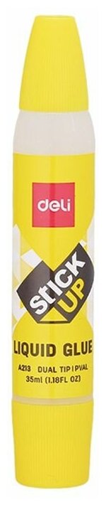 Клей жидкий Deli EA21310 35мл корп. желтый прозрачный с двумя аппликаторами Stick UP