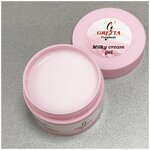 Камуфлирующий гель для ногтей Milky Cream Gel Gretta Premium, молочно-розовый,15g - изображение