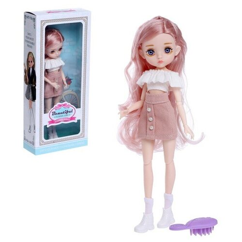 Кукла модная шарнирная Алиса в платье, микс. В упаковке: 1