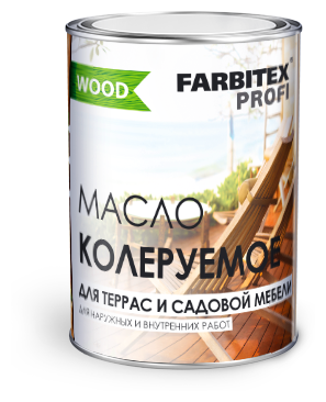 Масло для дерева, масло для террас и садовой мебели FARBITEX профи WOOD Орех 0,9 л