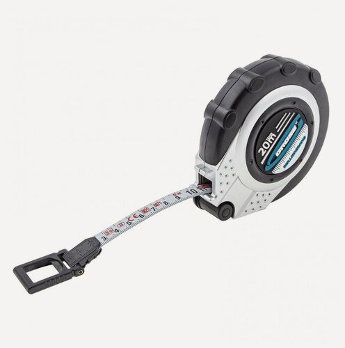 Изображение товара Рулетка геодезическая 20м х 13мм Gross, закр. корпус, металлическая лента с нейлоновым покрытием, быстрая намотка, 31251