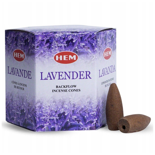 Купить Ароматические благовония пуля HEM Хем Лаванда Lavender, стелющийся дым, 40 конусов, фиолетовый