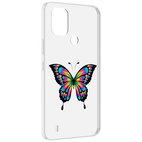 Чехол MyPads мини-бабочка для Nokia C31 задняя-панель-накладка-бампер