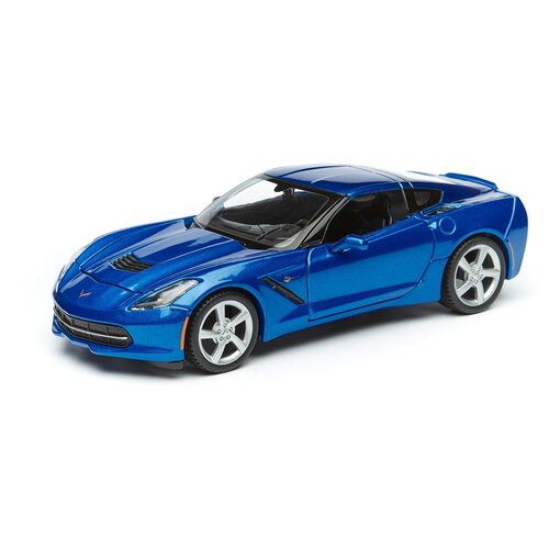 Легковой автомобиль Maisto Chevrolet Corvette Stingray Coupe 2014 (31505) 1:24, синий металик boys 1 24 scale road signature 2007 chevrolet corvette z06 stingray coupe super racing cars die cast vehicles model toys replica