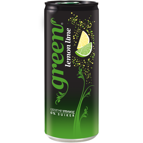 Напиток безалкогольный GREEN COLA сильногазированный без сахара Лимон и Лайм, 0,33л