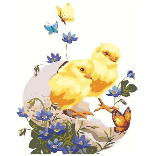 Картина по номерам «Цыплята», 40x50 см, Живопись по Номерам