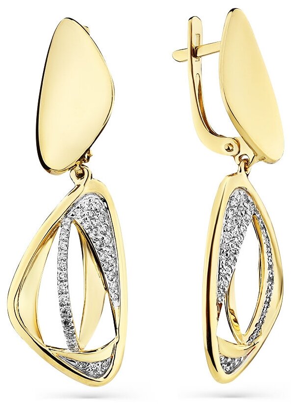 Купить Серьги Master Brilliant Золотые серьги с бриллиантом за 139160р ...