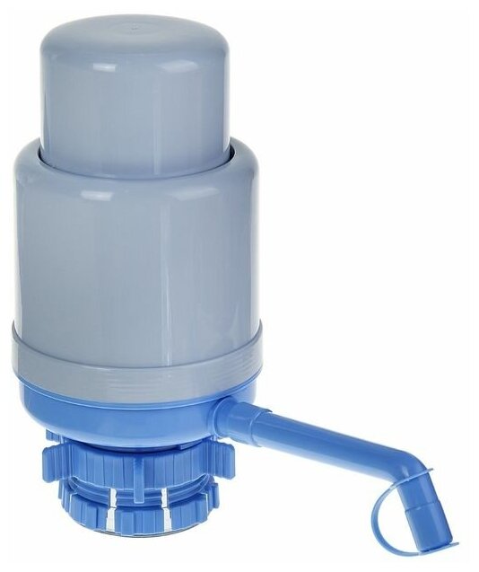 Помпа для воды LESOTO Standart, механическая, под бутыль от 11 до 19 л, голубая (1 шт.) - фотография № 1