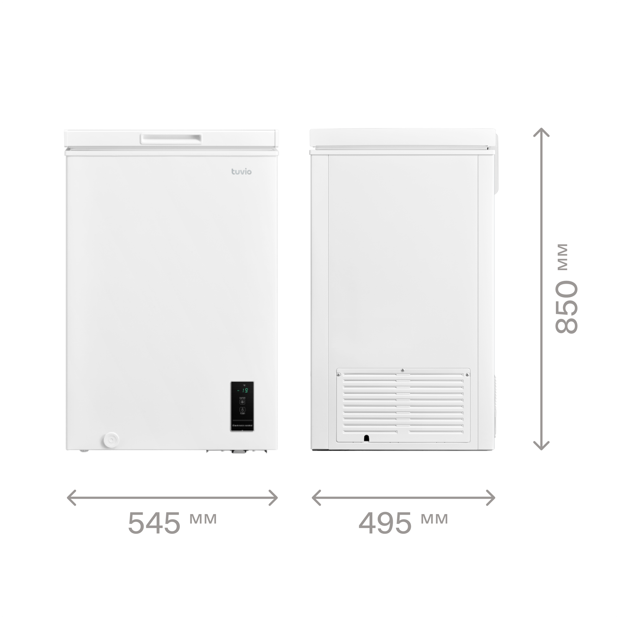 Морозильный ларь с дисплеем Tuvio FCS10HW1, белый - фотография № 10