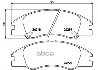 Колодки Тормозные, Комплект Передний Brembo арт. P30042