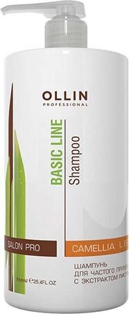 Ollin, Шампунь для частого применения с экстрактом листьев камелии Basic Line, 750 мл — фото 1