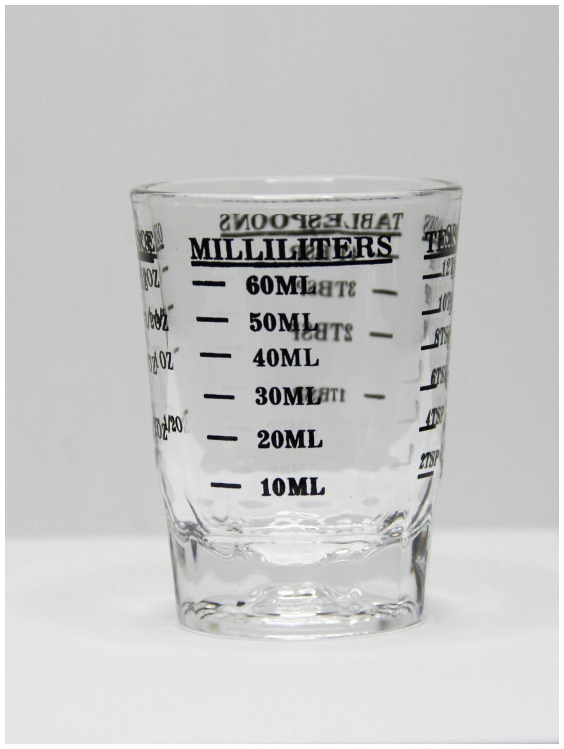 Мерный стаканчик-шот стеклянный 60 мл, 1 шт