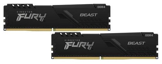 Память DDR4 2x8Gb 3000MHz Kingston KF430C15BBK216 Fury Beast Black RTL Gaming PC4-24000 CL15 DIMM 288-pin 135В single rank