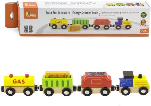 Набор аксессуаров для железной дороги Viga Toys 50820 деревянный грузовой поезд вига