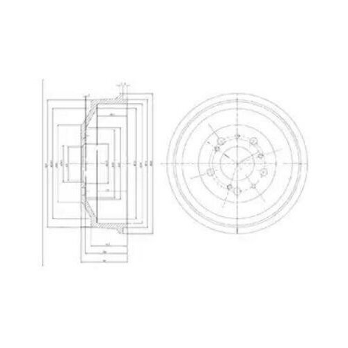 DELPHI BF153 Барабан тормозной [254x64,5] 5 отв.