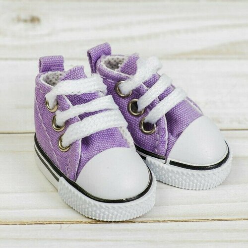 Кеды для кукол длина подошвы 5 см цвет фиолетовый 850₽