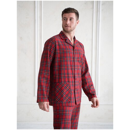 Пижама мужская теплая из хлопка Pijama Story р-р XL, зеленая