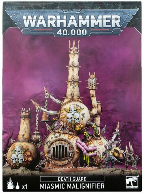 Миниатюра для настольной игры Warhammer 40 000-Death Guard Miasmic Malignifier