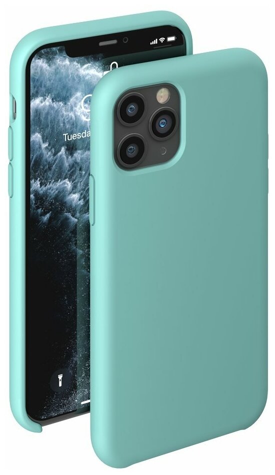 Чехол Liquid Silicone Case для Apple iPhone 11 Pro мятный Deppa 87296