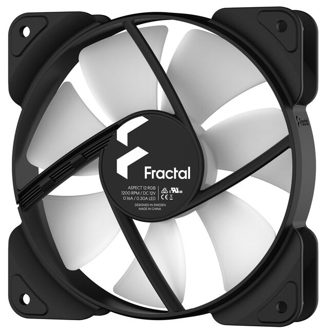 Вентилятор для корпуса FRACTAL DESIGN ASPECT 12 RGB BLACK FRAME FD-F-AS1-1204