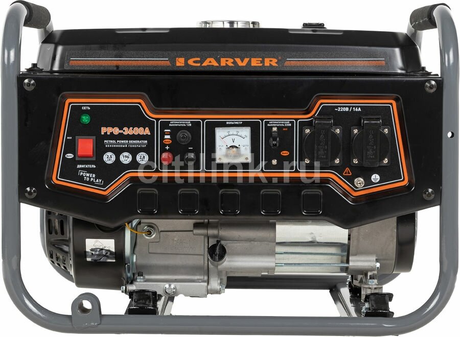 Бензиновый генератор CARVER PPG- 3600А, 220/12 В, 2.8кВт [01.020.00011] - фото №5