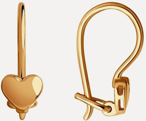 Изображение товара Серьги, красное золото, 585 проба