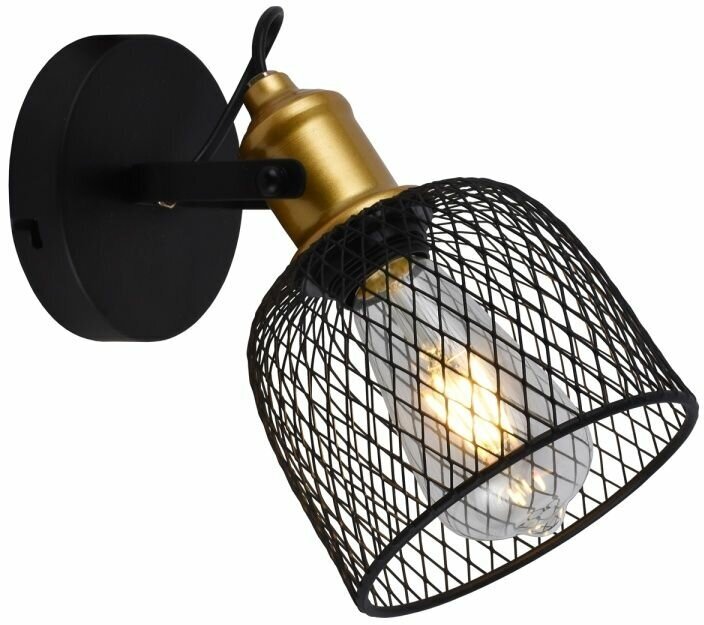 Настенный светильник Gerhort G71158/1wBK+GD BK