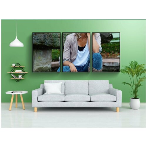 фото Набор модулных постеров для интерьера "женщина, модель, девочка" 60x90 см. в тубусе, без рамки lotsprints