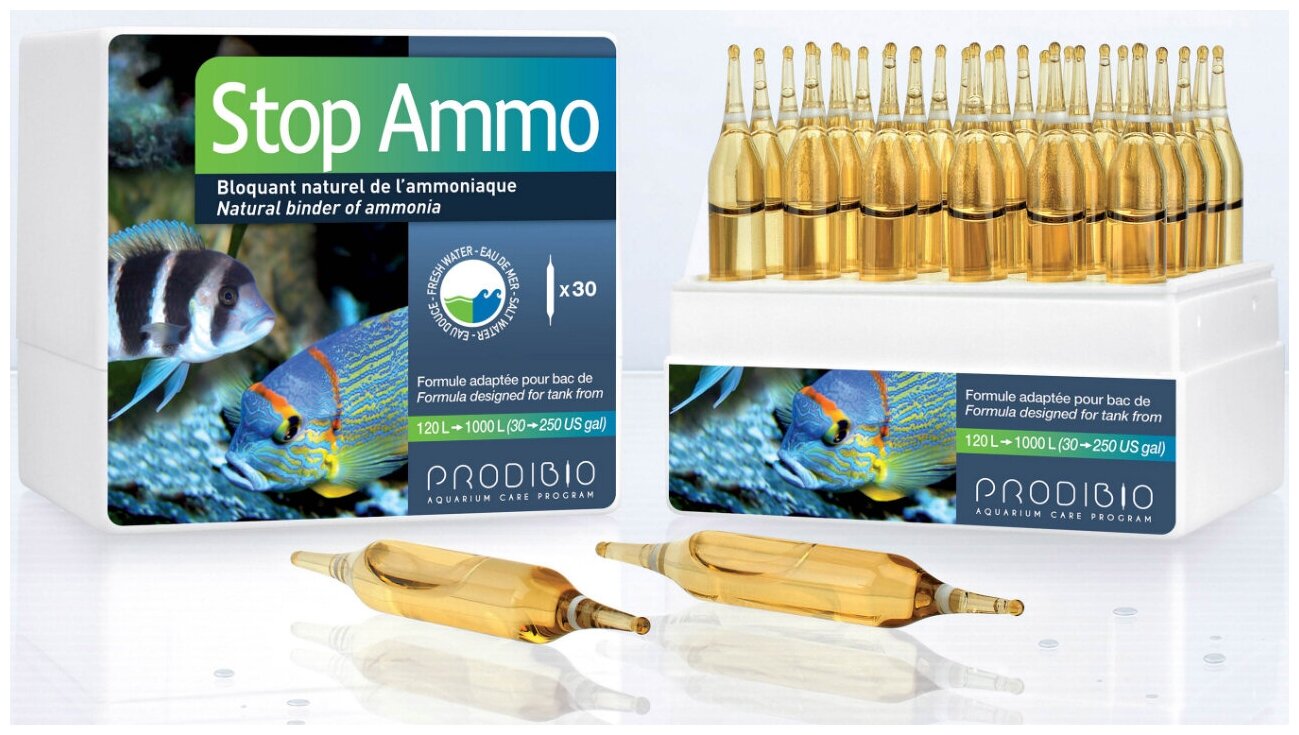 Препарат для нейтрализации аммиака Prodibio Stop Ammo, 30 ампул