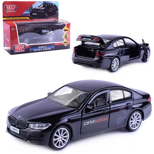 Машина металл BMW 5-ER SEDAN сити мобил 12 см, двери, багаж, черный