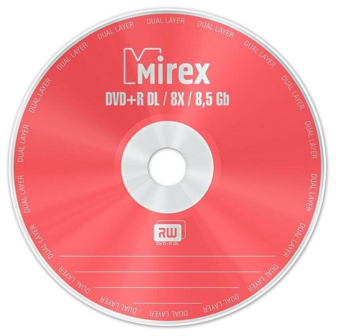 Диск DVD+R Mirex 8.5 Gb, 8x, Slim Case (1), Dual Layer (1/50)