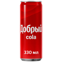 Газированный напиток Добрый Cola (Кока-Кола), лимонад, 0,33л х 24шт