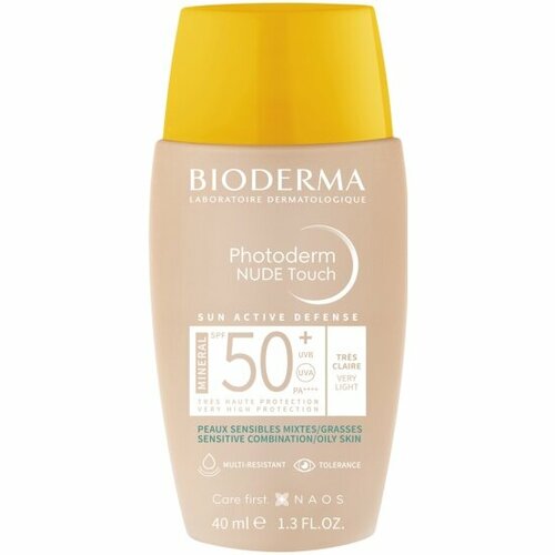 Солнцезащитный флюид Bioderma BIОDERMA Photoderm с тоном, минеральные фильтры SPF 50+, 40 мл