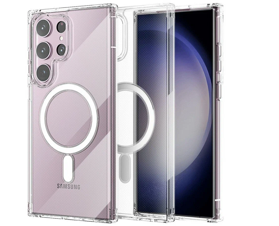 Чехол Dfansdesign Прозрачный с magsafe- тонкий Samsung S23 Ultra