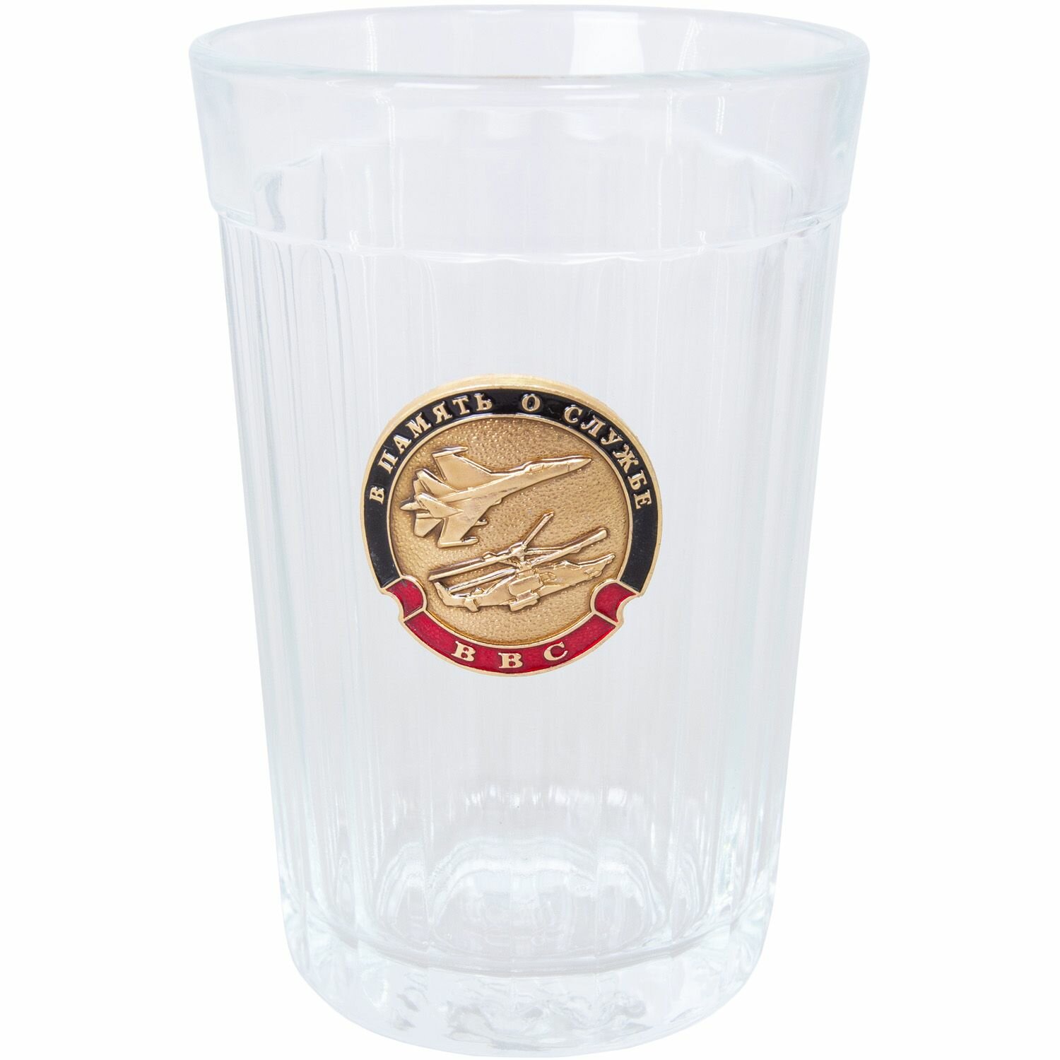 фото Стакан граненый с символикой ВВС ( Воздушно-военные силы ) России / В память о службе