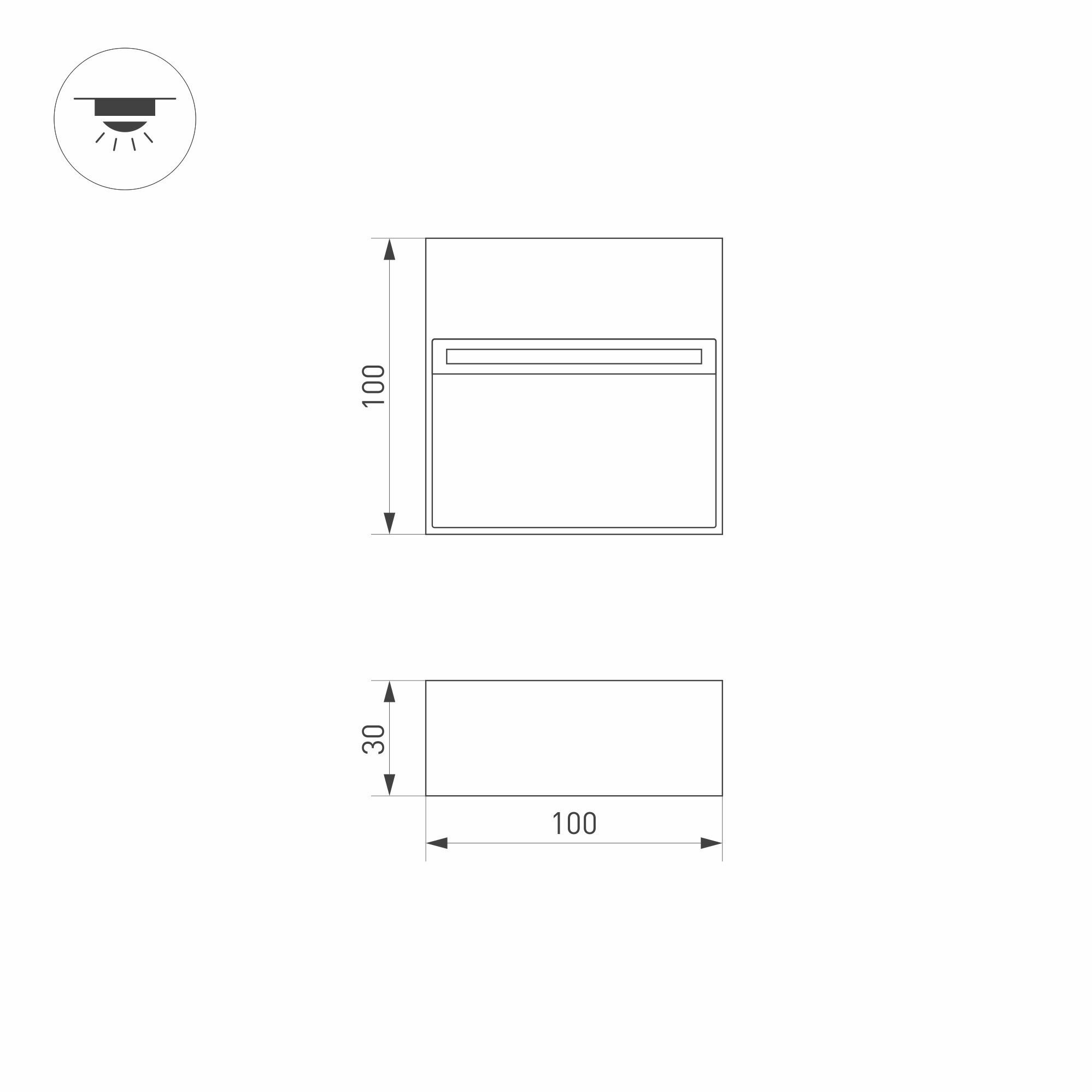 029960 Светильник LGD-TRACE-S100x100-4W Warm3000 (GR, 65 deg, 230V) (Arlight, IP65 Металл, 3 года)