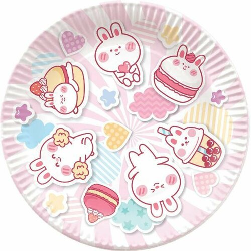 Тарелки бумажные Каваи 23см 6шт