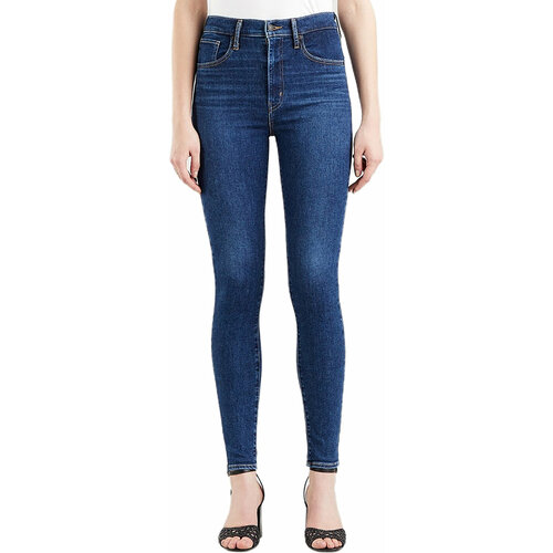 фото Джинсы зауженные levi's women mile high super skinny jeans, размер 29/34, синий