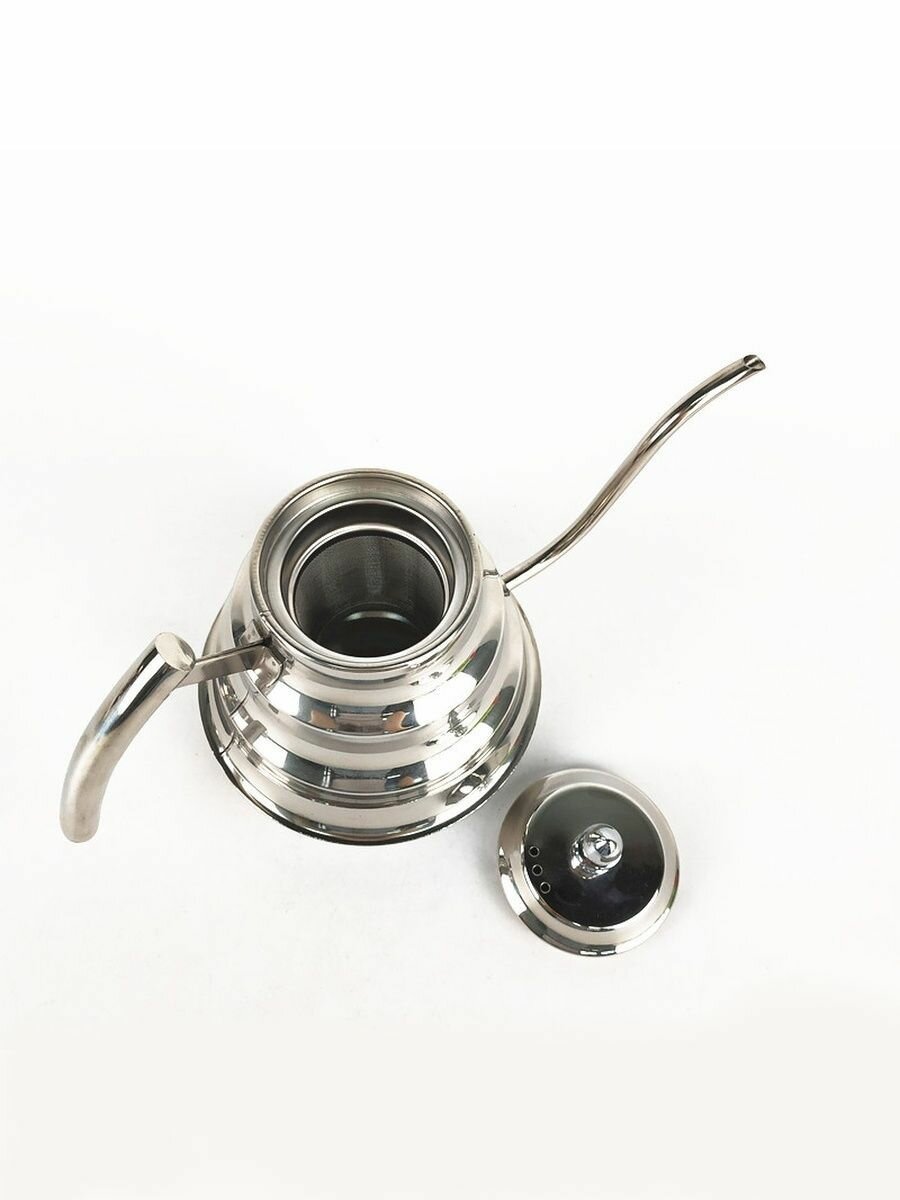 Чайник заварочный металлический с длинным носиком — фото 1