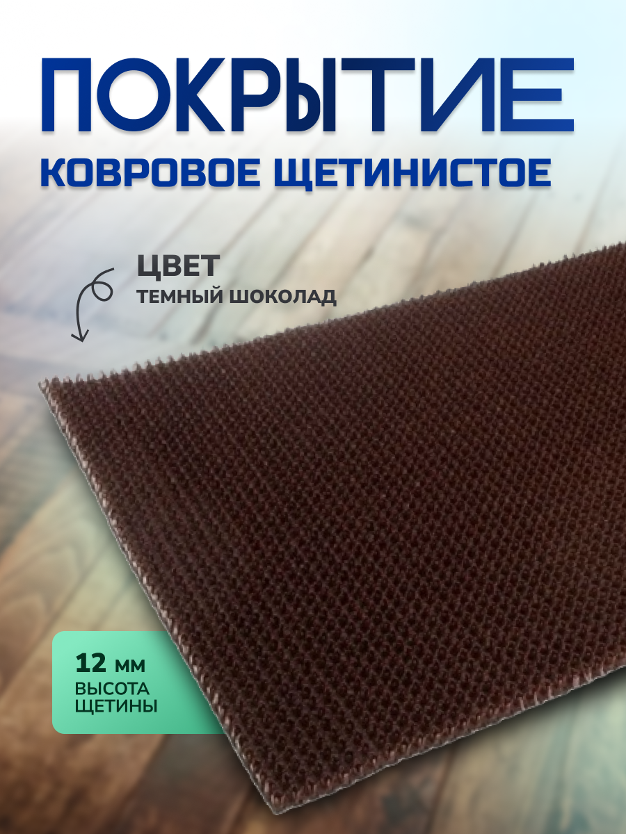 Ковровое покрытие щетинистое In'Loran 45х60 см цвет Коричневый