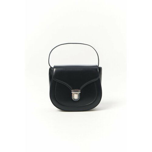 Сумка седло Amirous, фактура гладкая, черный