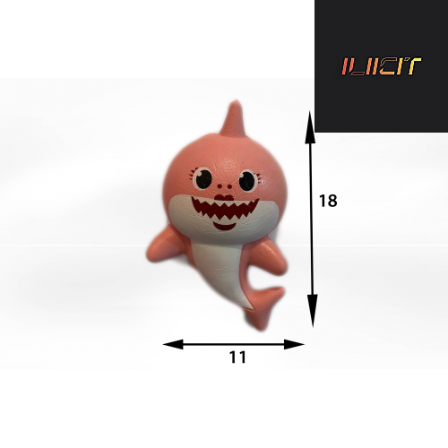 Игрушка антистресс мялка - жмялка сквиш Акуленок Baby Shark розовый