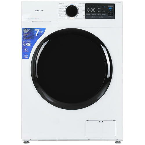 DEXP WM-F712DMA/WBSI, максимальная скорость отжима 1200 об./мин, белая