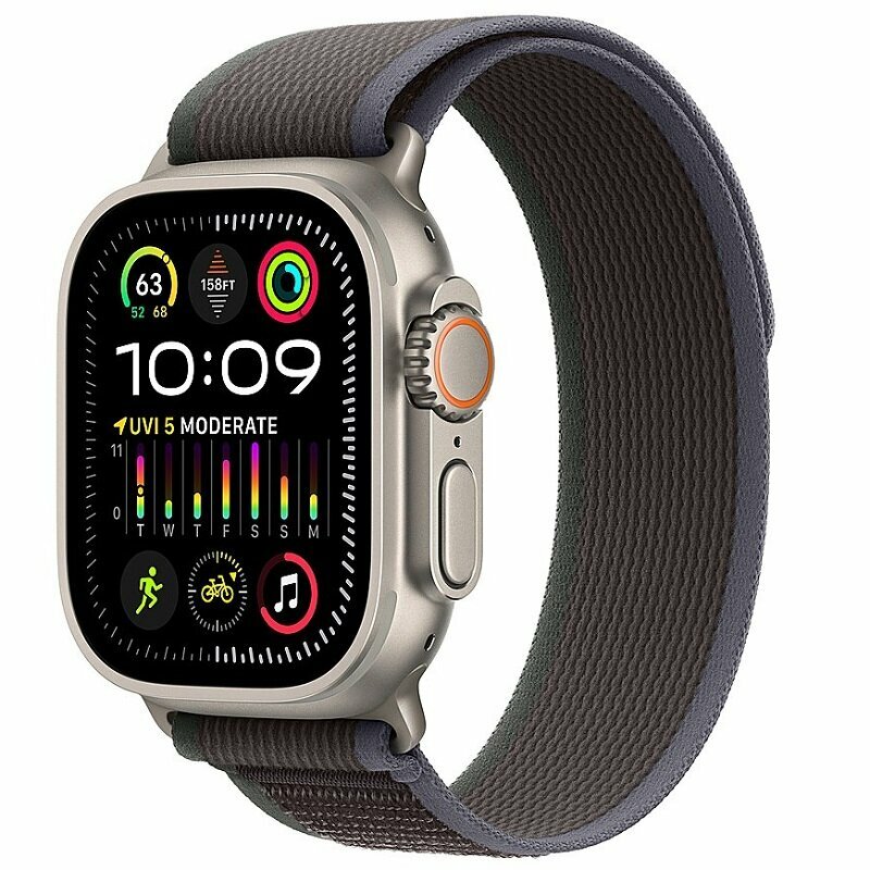 Умные часы Apple Watch Ultra 2 GPS + Cellular, 49mm Titanium Case with Blue/Black Trail Loop - M/L